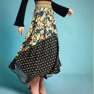Anthropologie Farm Rio Yolanda Maxi Skirt
